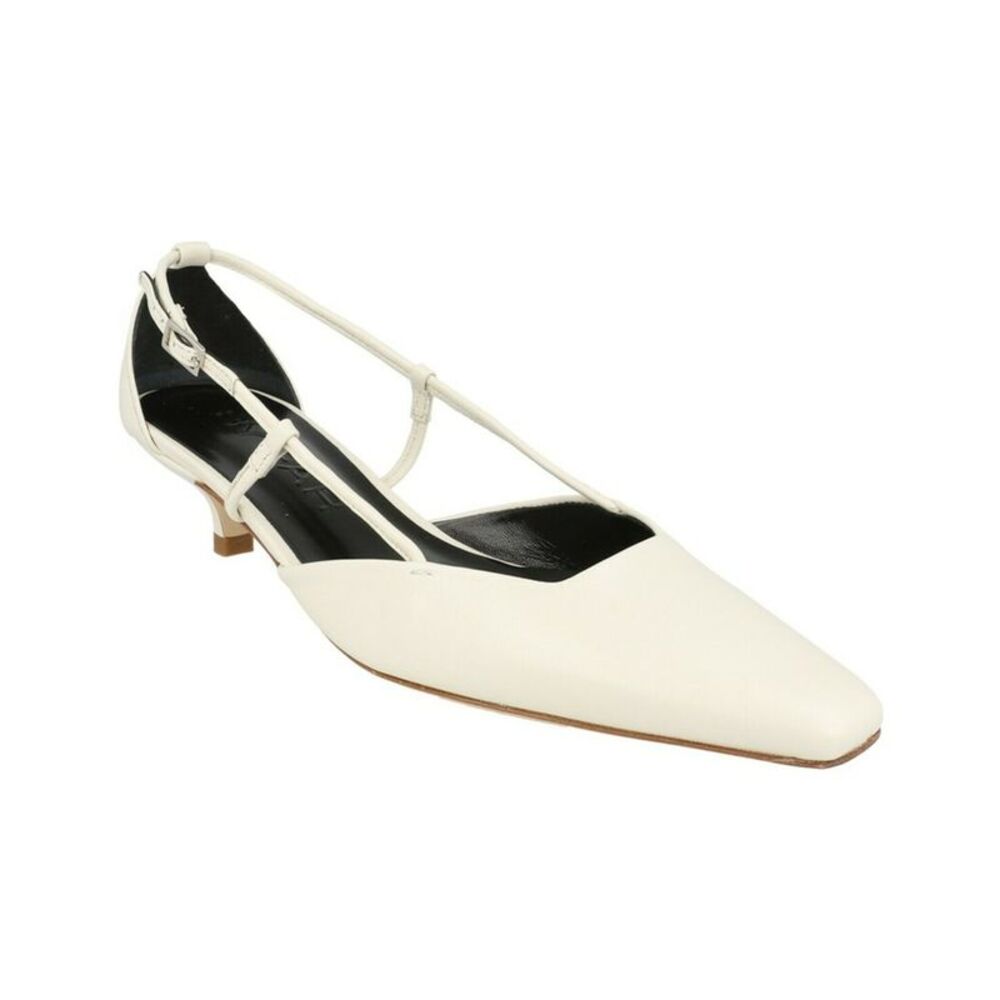 By Far Francine Leather Pump, White